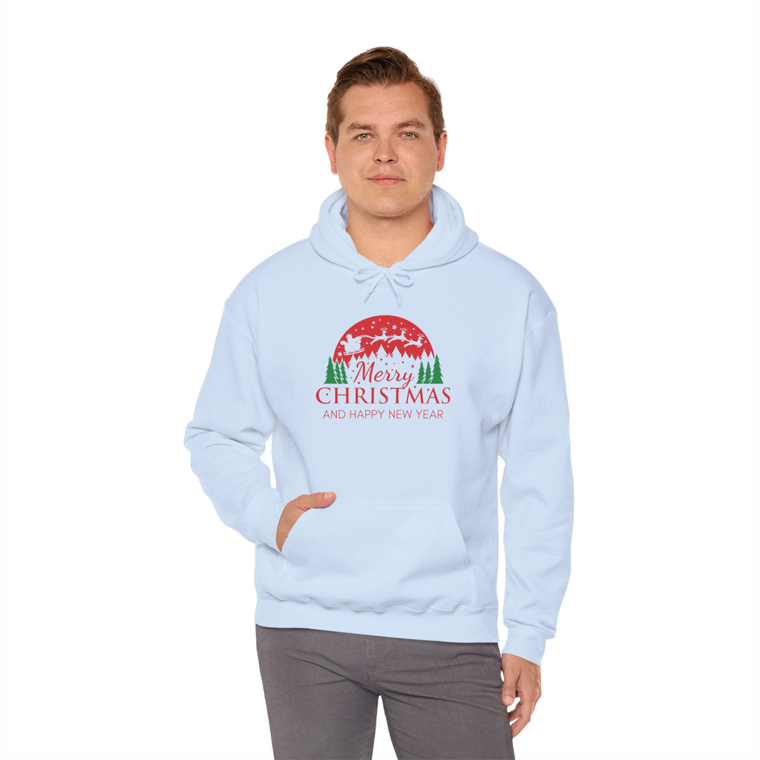 Merry Christmas Hoodie - Festive Red & Green Holiday Sweatshirt