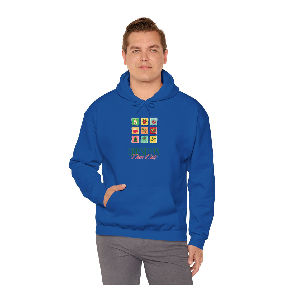 Christmas Cheer Hoodie — Festive Gift Icon Grid with "Christmas Every Day" Text