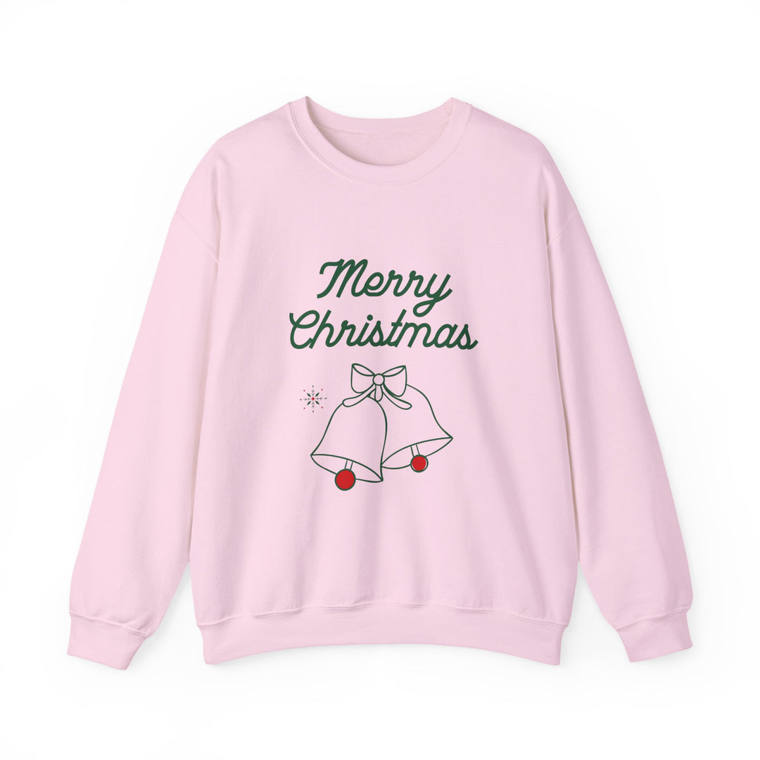 Christmas Crewneck Sweatshirt — “Merry Christmas” Bells Holiday Pullover
