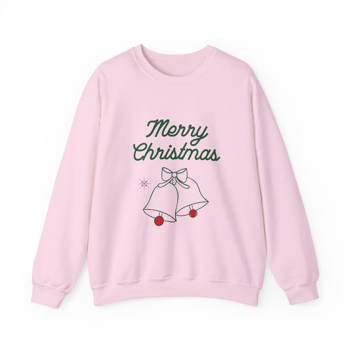 Christmas Crewneck Sweatshirt — “Merry Christmas” Bells Holiday Pullover