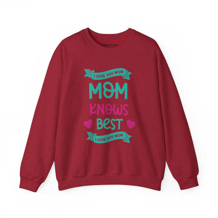 Mom's Sweatshirt - I Love You Mom Design