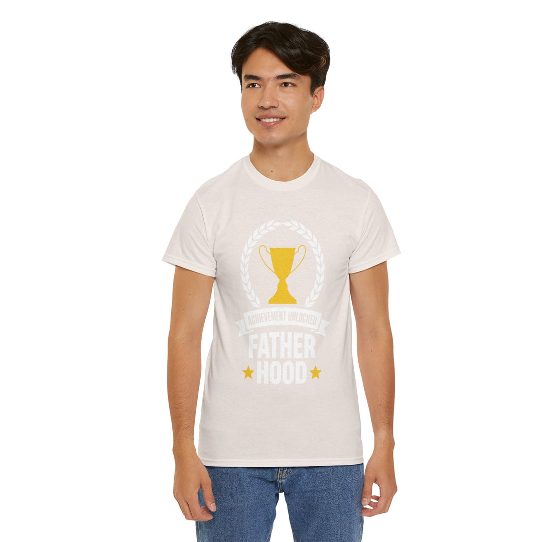 Dad's T-Shirt - Achievement Unlocked Fatherhood Design