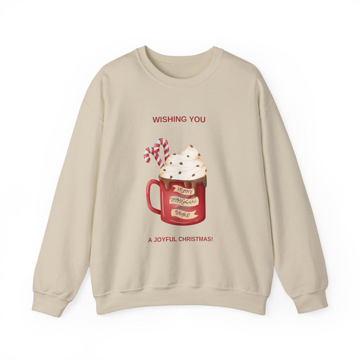 Joyful Christmas Hot Cocoa Sweatshirt - Cozy Holiday Crewneck