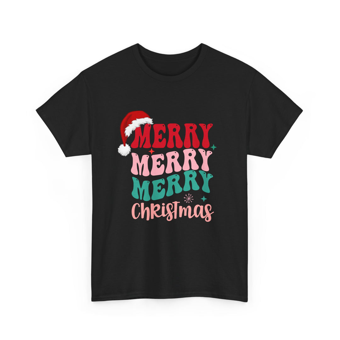 Merry Christmas Unisex Heavy Cotton Tee - Festive Holiday Shirt