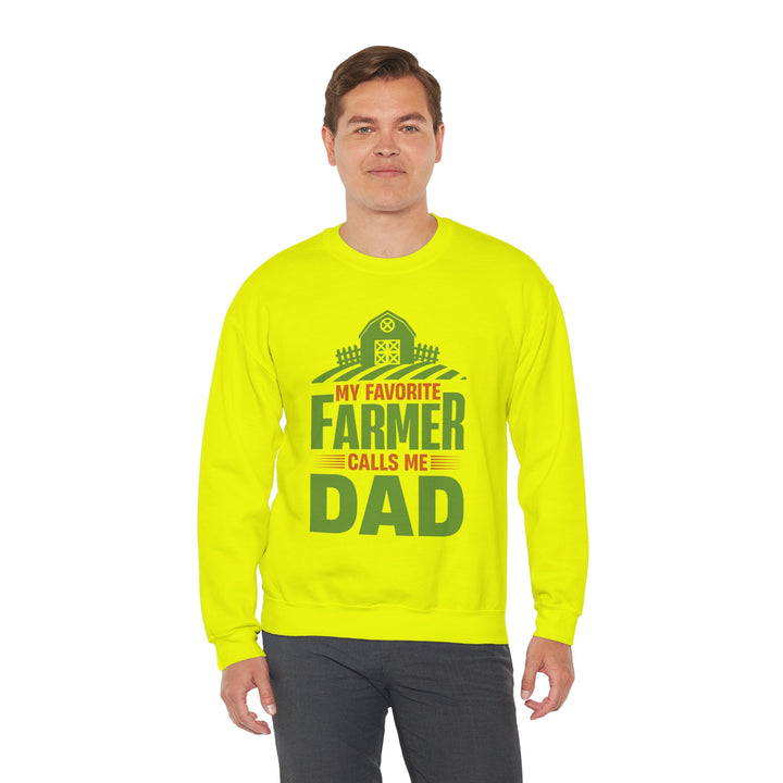 Dad’s Sweatshirt – My Favorite Farmer Calls Me Dad Design