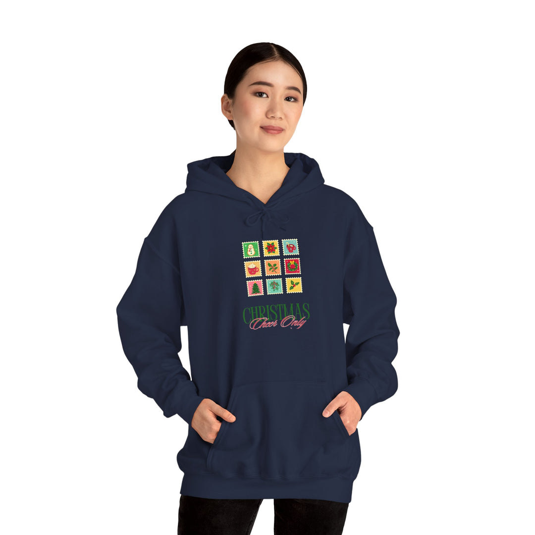 Christmas Cheer Hoodie — Festive Gift Icon Grid with "Christmas Every Day" Text