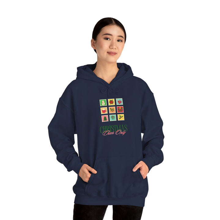 Christmas Cheer Hoodie — Festive Gift Icon Grid with "Christmas Every Day" Text