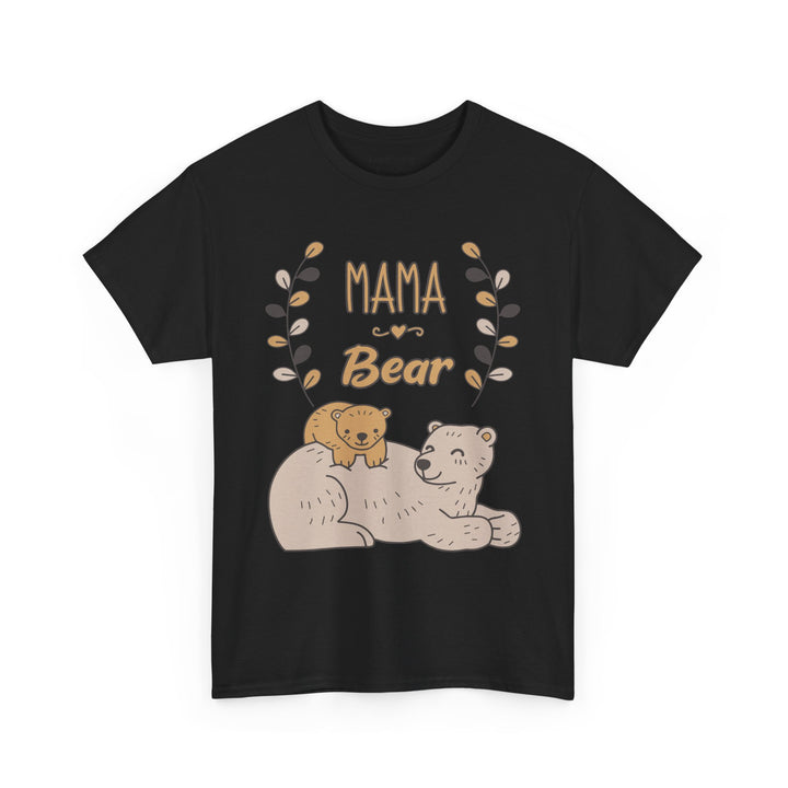 Mom T-Shirt - Mama Bear Design - Cute Bear Family Graphic T-Shirt