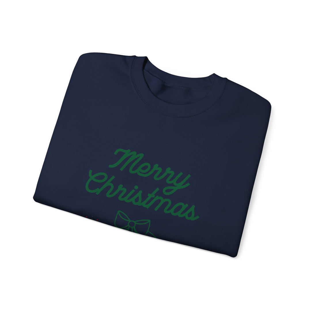 Christmas Crewneck Sweatshirt — “Merry Christmas” Bells Holiday Pullover