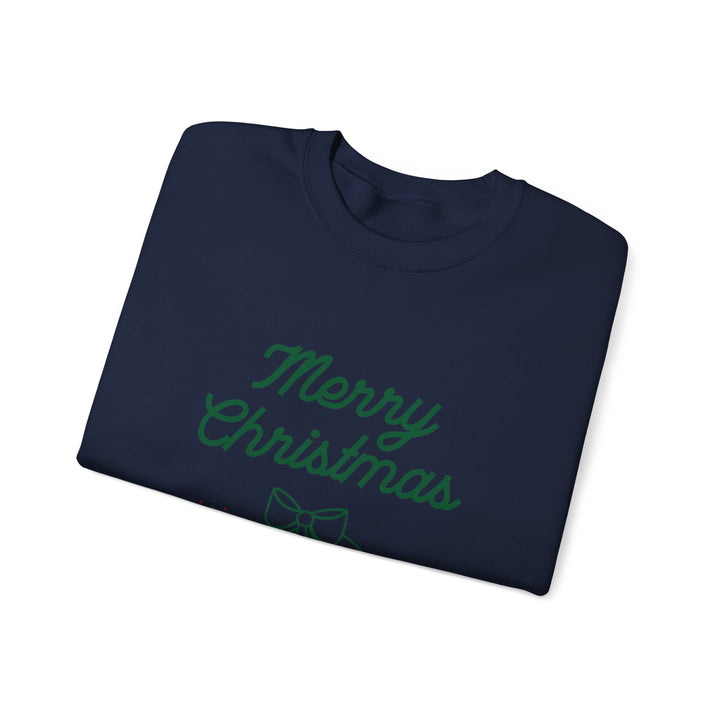 Christmas Crewneck Sweatshirt — “Merry Christmas” Bells Holiday Pullover