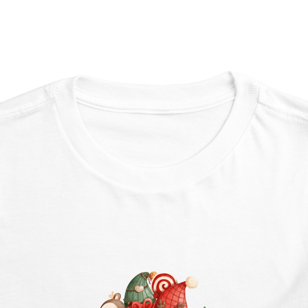 Toddler Tee — Cute Santa in Car “Merry Christmas and Happy New Year” Holiday Tee