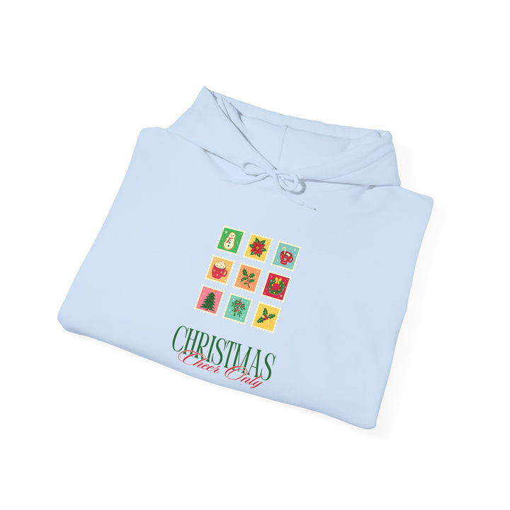 Christmas Cheer Hoodie — Festive Gift Icon Grid with "Christmas Every Day" Text