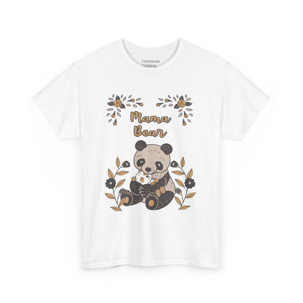 Mom T-Shirt - Mama Bear with Cute Panda Design