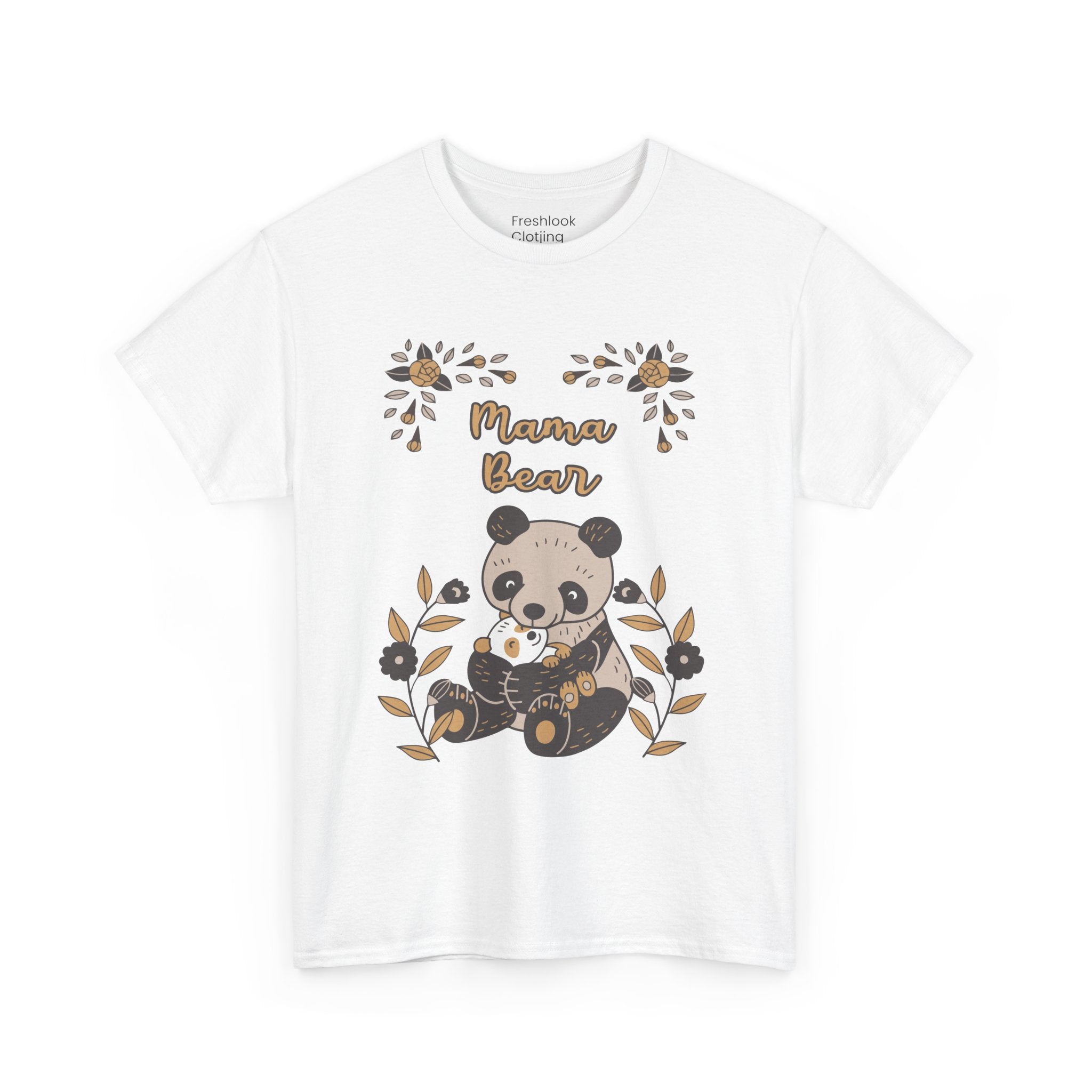 Mom T-Shirt - Mama Bear with Cute Panda Design