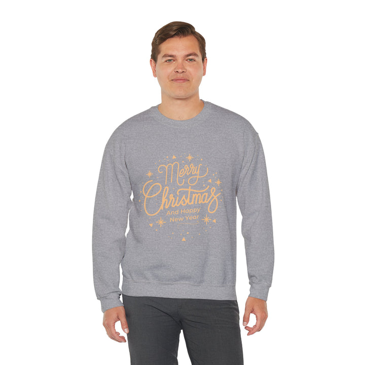 Merry Christmas Crewneck Sweatshirt — Gold Script Holiday Sweater