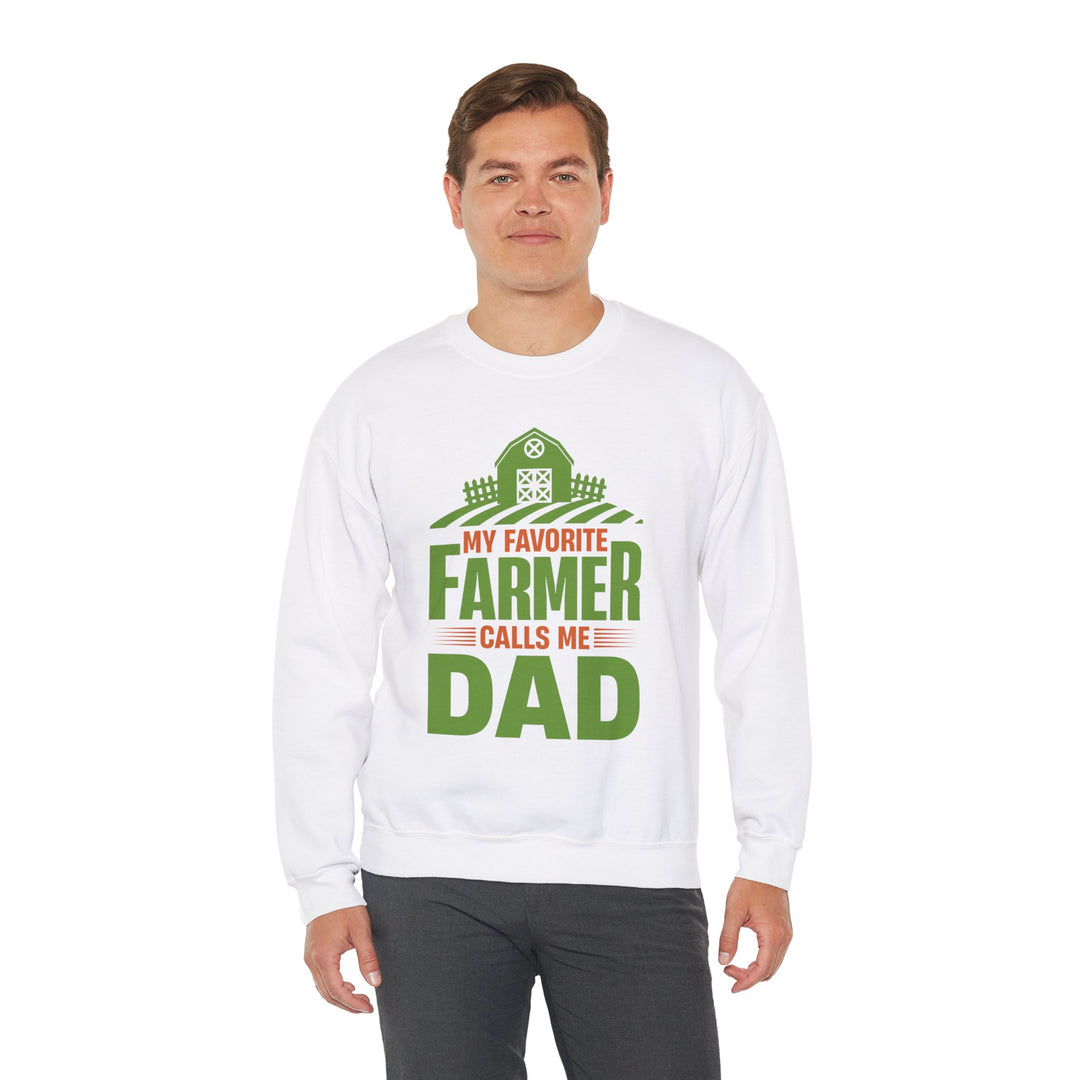 Dad’s Sweatshirt – My Favorite Farmer Calls Me Dad Design