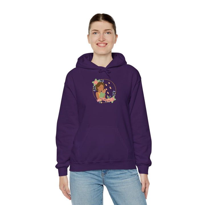 Mom's Unisex Hooded Sweatshirt - Happy Mother's Day - Cozy Floral Art Design