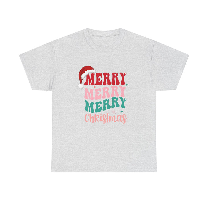 Merry Christmas Unisex Heavy Cotton Tee - Festive Holiday Shirt