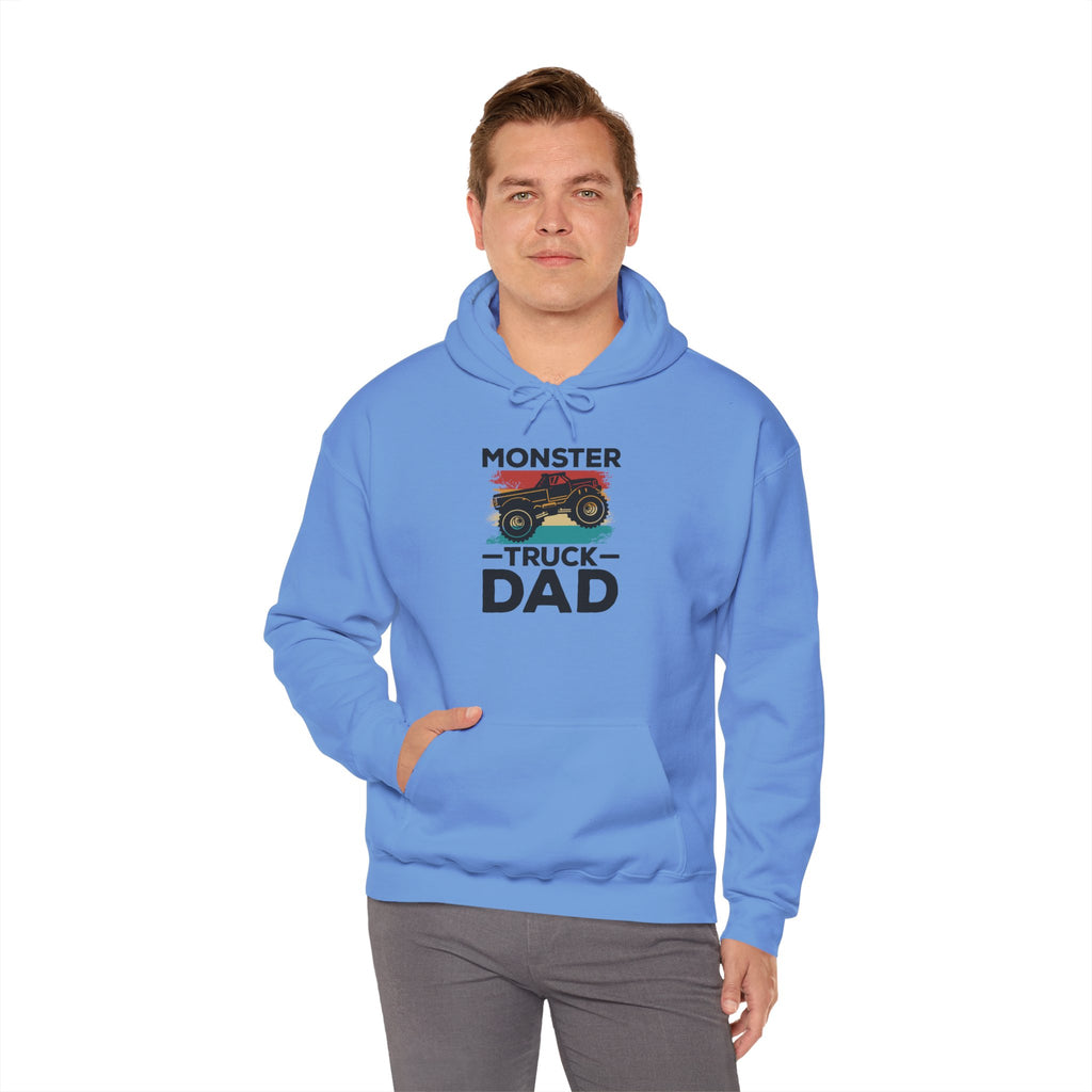 Dad’s Hooded Sweatshirt – Monster Truck Dad Design