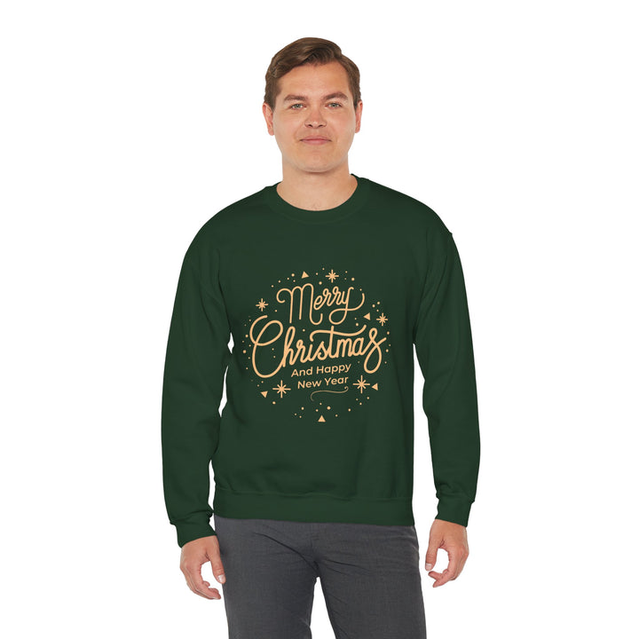 Merry Christmas Crewneck Sweatshirt — Gold Script Holiday Sweater