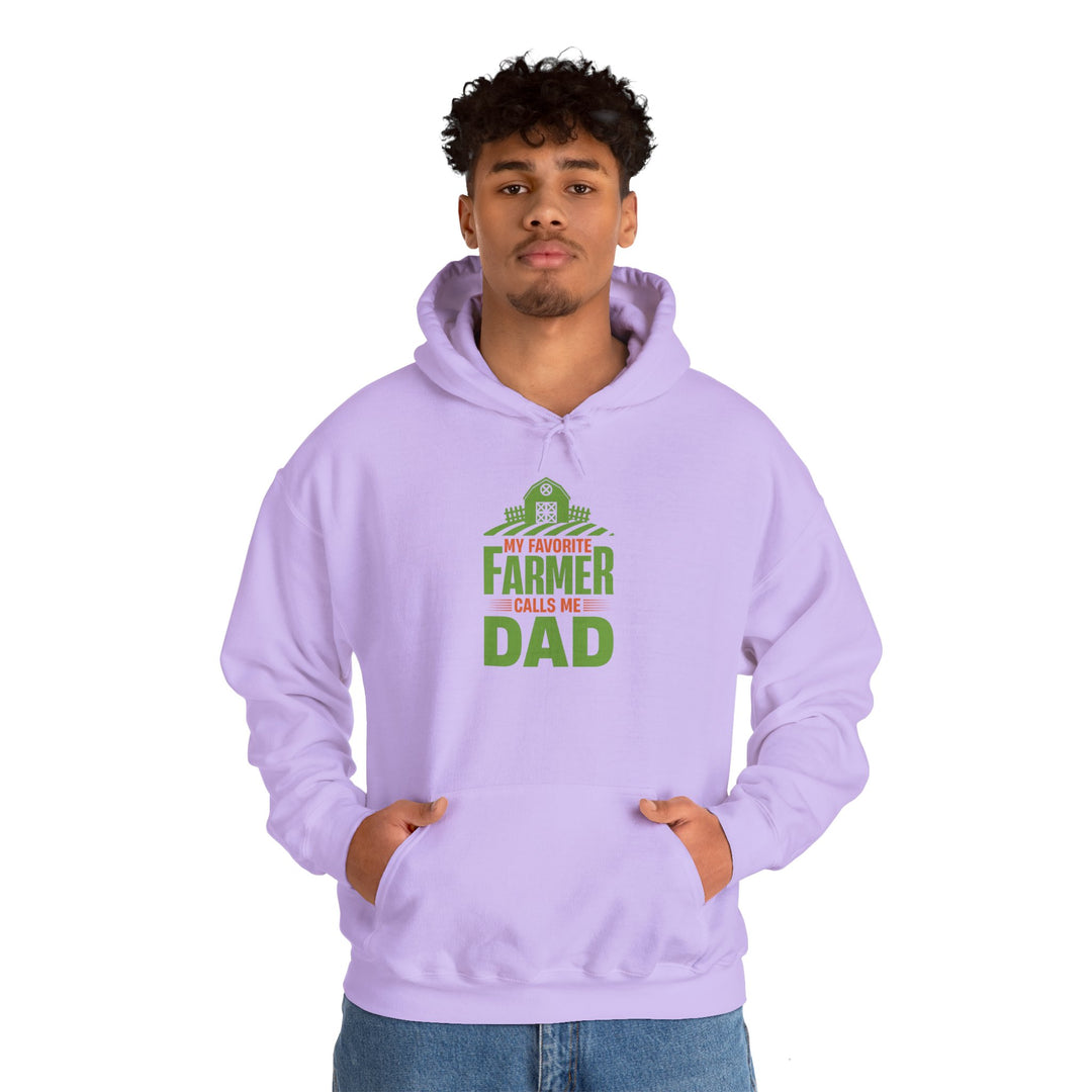 Dad’s Hooded Sweatshirt – My Favorite Farmer Calls Me Dad Design