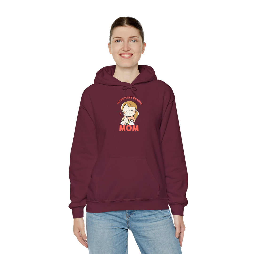 Mom's Hooded Sweatshirt – My Biggest Reason for Living Calls Me Mom Design