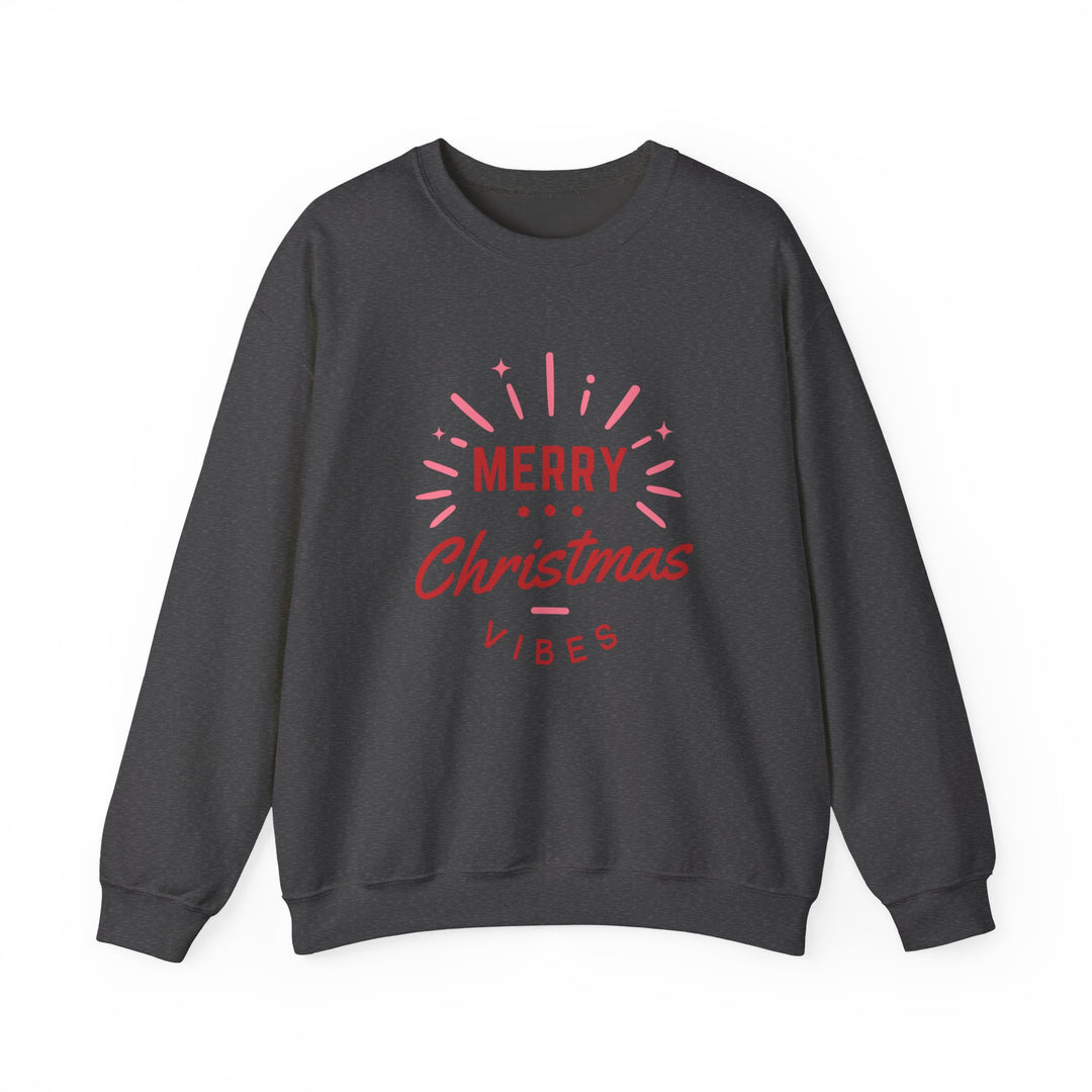 Christmas Sweatshirt — Merry Christmas Vibes Cozy Holiday Crewneck