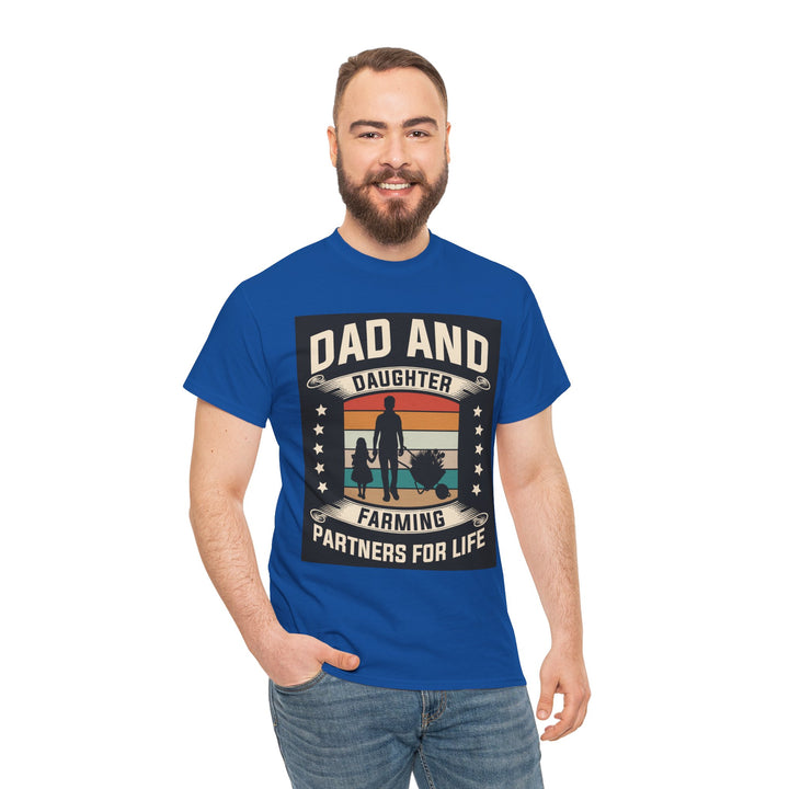 Dad's T-Shirt - Dad and Daughter Farming Partners For Life Design