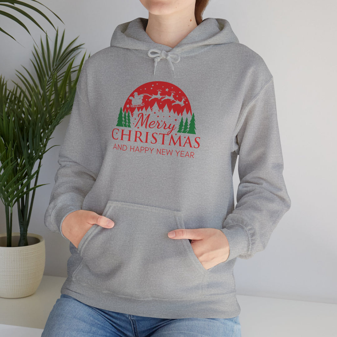 Merry Christmas Hoodie - Festive Red & Green Holiday Sweatshirt