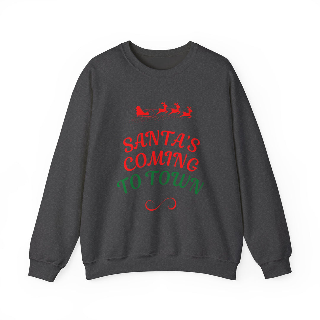 Christmas Sweatshirt — "Santa's Coming to Town" Festive Crewneck