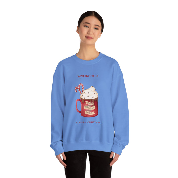 Joyful Christmas Hot Cocoa Sweatshirt - Cozy Holiday Crewneck