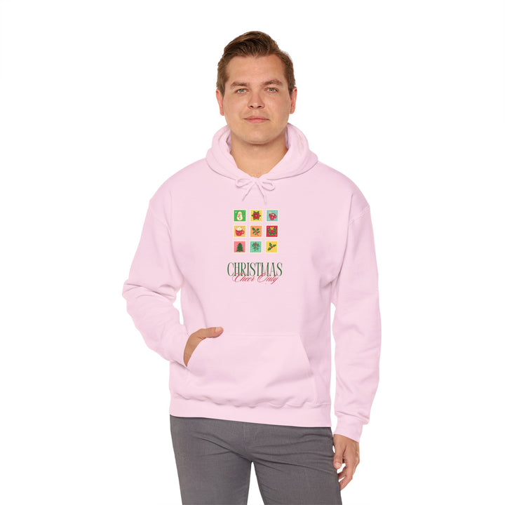Christmas Cheer Hoodie — Festive Gift Icon Grid with "Christmas Every Day" Text