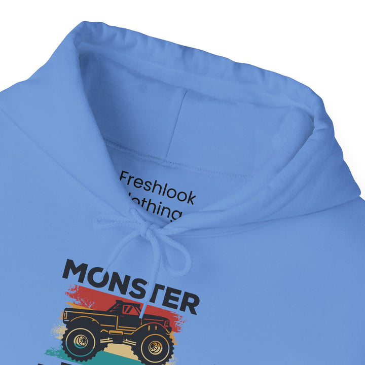 Dad’s Hooded Sweatshirt – Monster Truck Dad Design