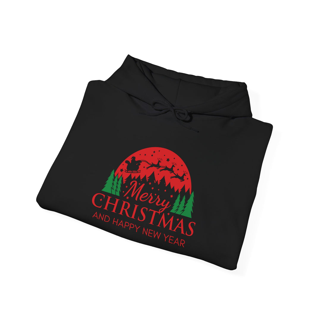 Merry Christmas Hoodie - Festive Red & Green Holiday Sweatshirt