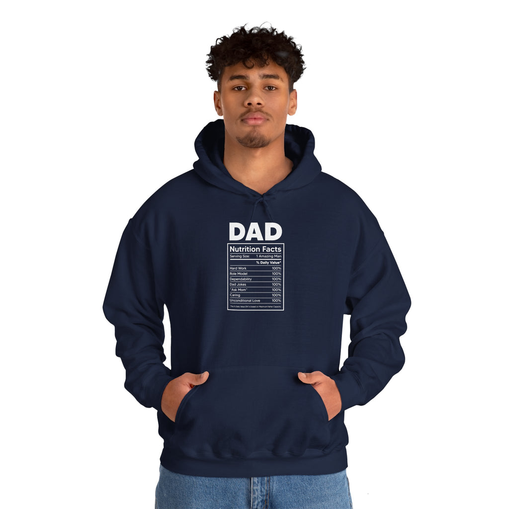 Dad’s Hooded Sweatshirt – Funny Dad Nutrition Facts Design