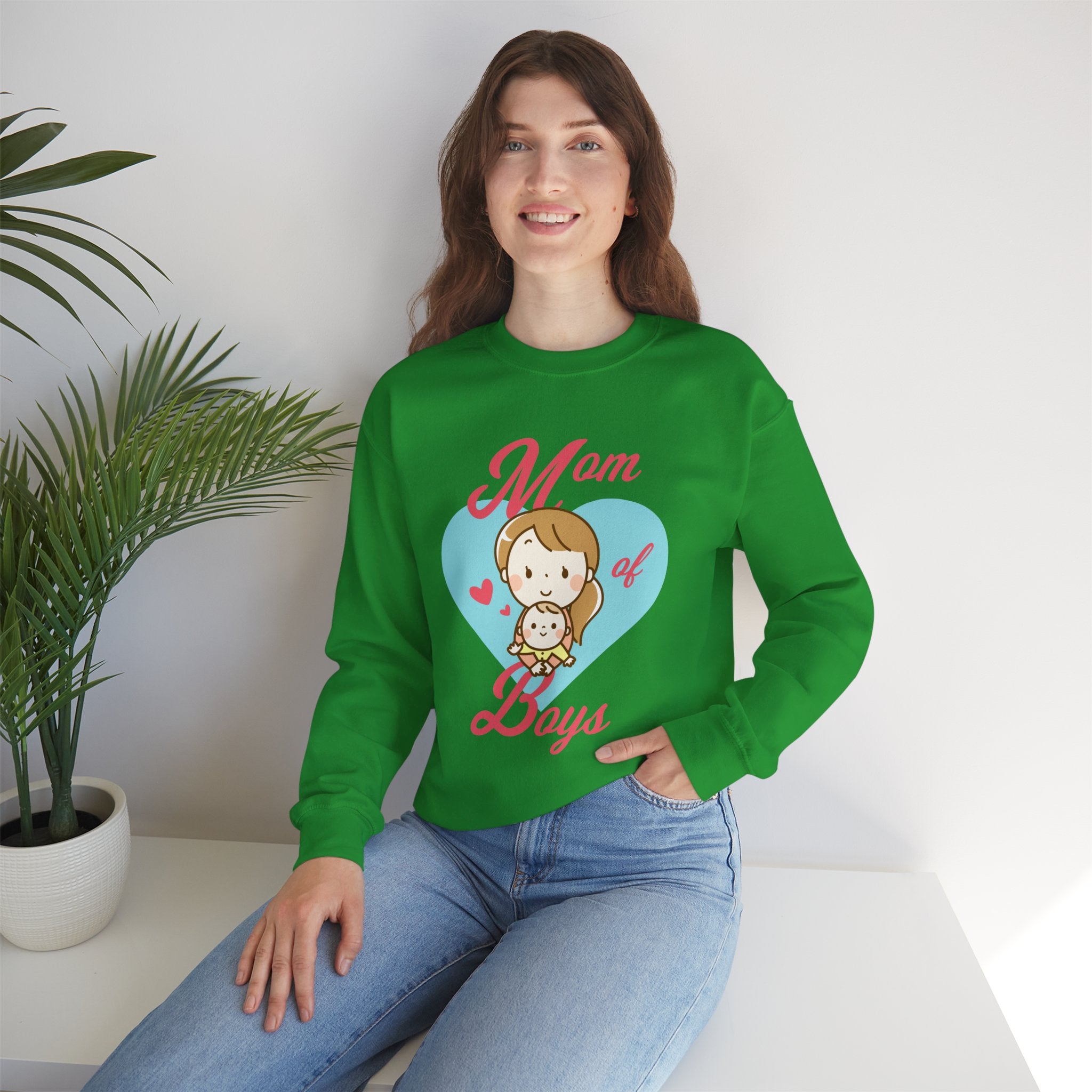 Mom Sweatshirt - Mom of Boys Design