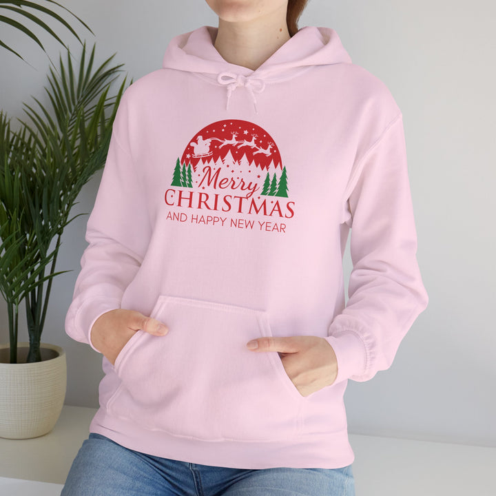 Merry Christmas Hoodie - Festive Red & Green Holiday Sweatshirt