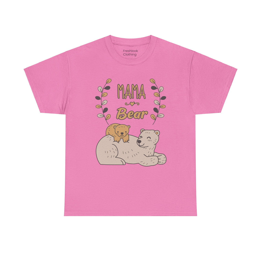 Mom T-Shirt - Mama Bear Design - Cute Bear Family Graphic T-Shirt