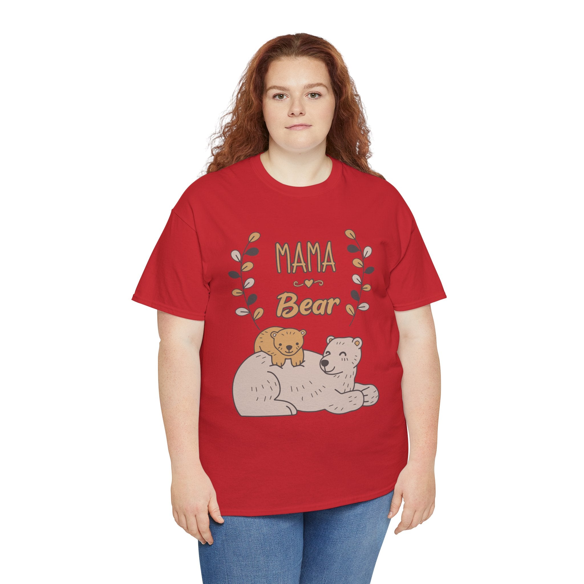 Mom T-Shirt - Mama Bear Design - Cute Bear Family Graphic Tee