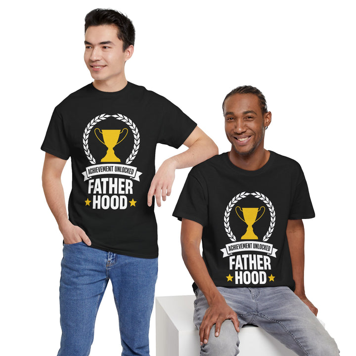 Dad's T-Shirt - Achievement Unlocked Fatherhood Design