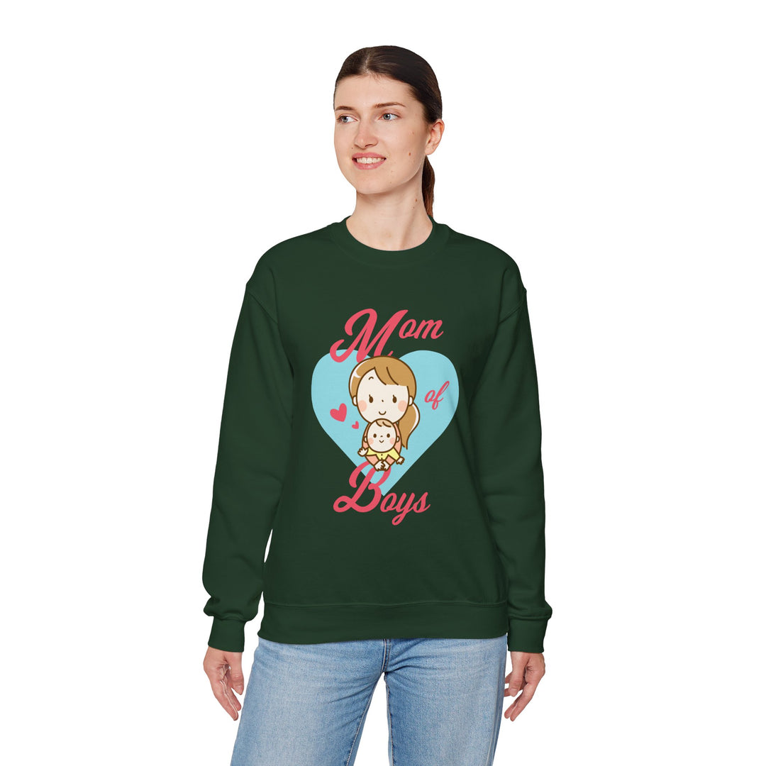 Mom's Sweatshirt - Mom of Boys Design