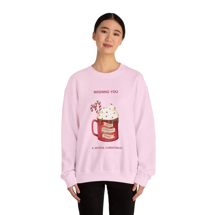 Joyful Christmas Hot Cocoa Sweatshirt - Cozy Holiday Crewneck