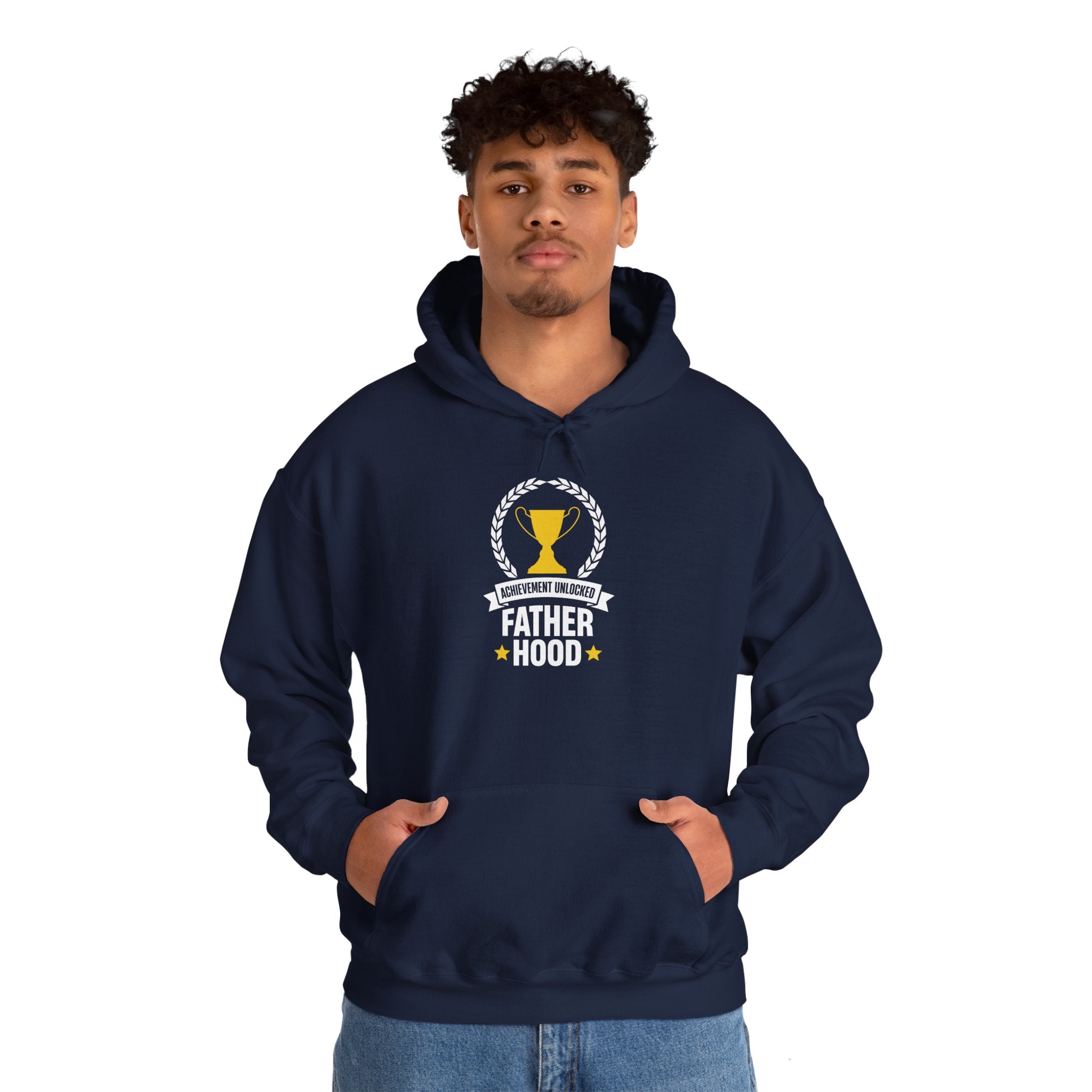 Dad’s Hooded Sweatshirt – Achievement Unlocked Fatherhood Design