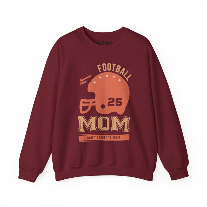 Mom's Sweatshirt - Biggest Football Fan Cheerful Design for Game Days