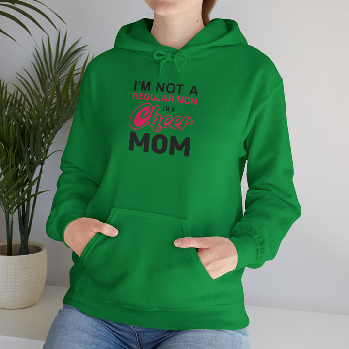 Mom's Unisex Hooded Sweatshirt - I'm Not a Regular Mom Design - Cheer Mom Hoodie