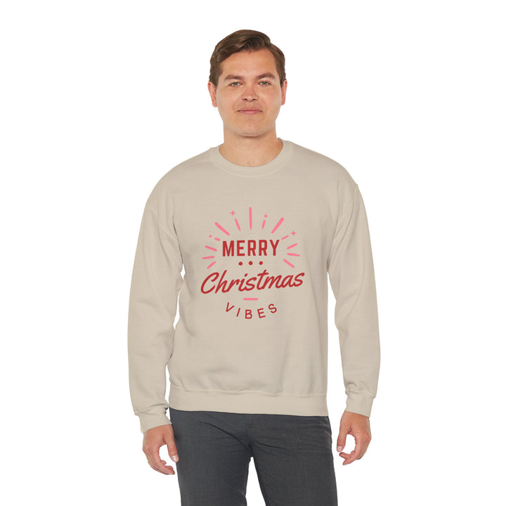 Christmas Sweatshirt — Merry Christmas Vibes Cozy Holiday Crewneck