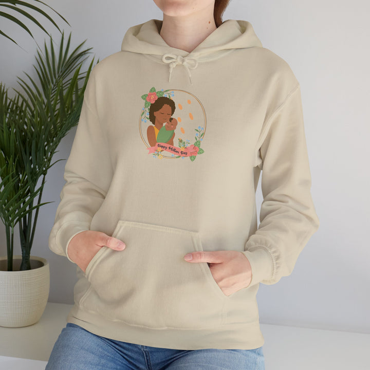 Mom's Unisex Hooded Sweatshirt - Happy Mother's Day - Cozy Floral Art Design