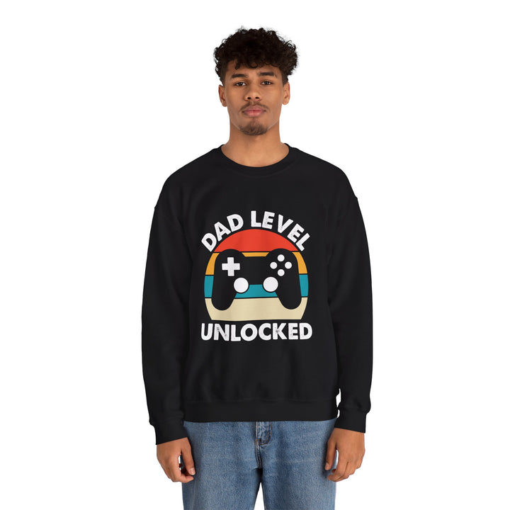 Dad’s Sweatshirt – Dad Level Unlocked Design