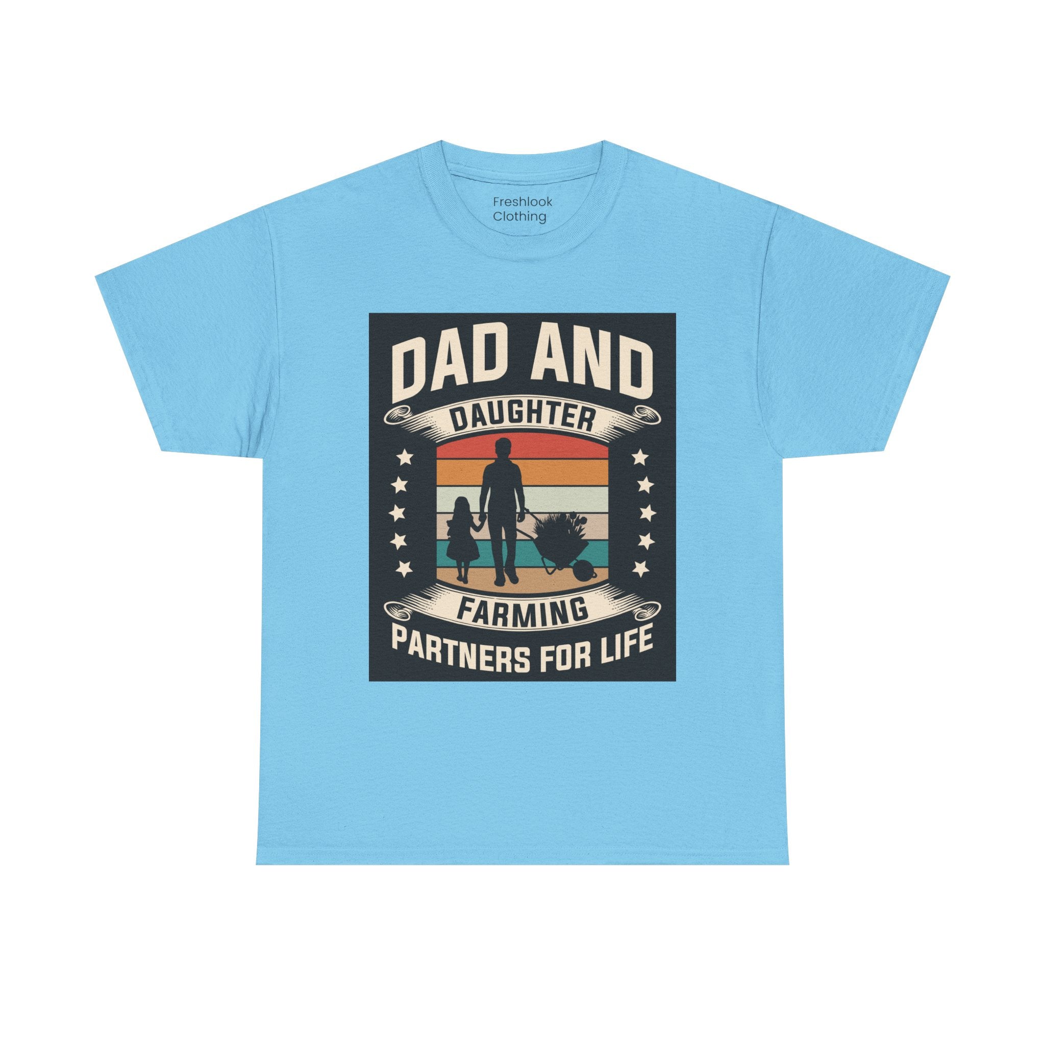 Dad's T-Shirt - Dad and Daughter Farming Partners For Life Design