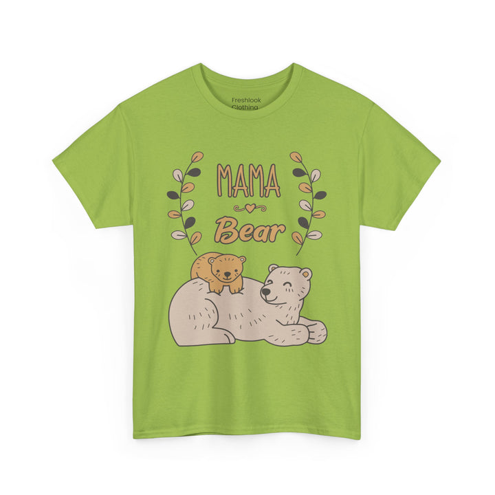 Mom T-Shirt - Mama Bear Design - Cute Bear Family Graphic T-Shirt